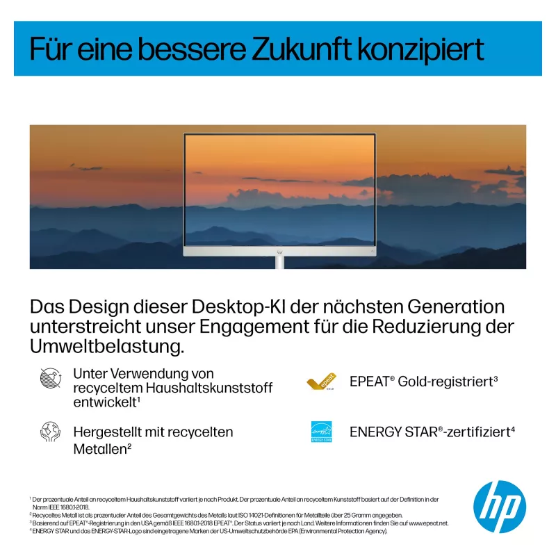 HP All-in-One PC (Complete Solution) 27-ct2073ng AMD Ryzen AI 7-350 512GBSSD 16GB balts (27-ct2073ng)