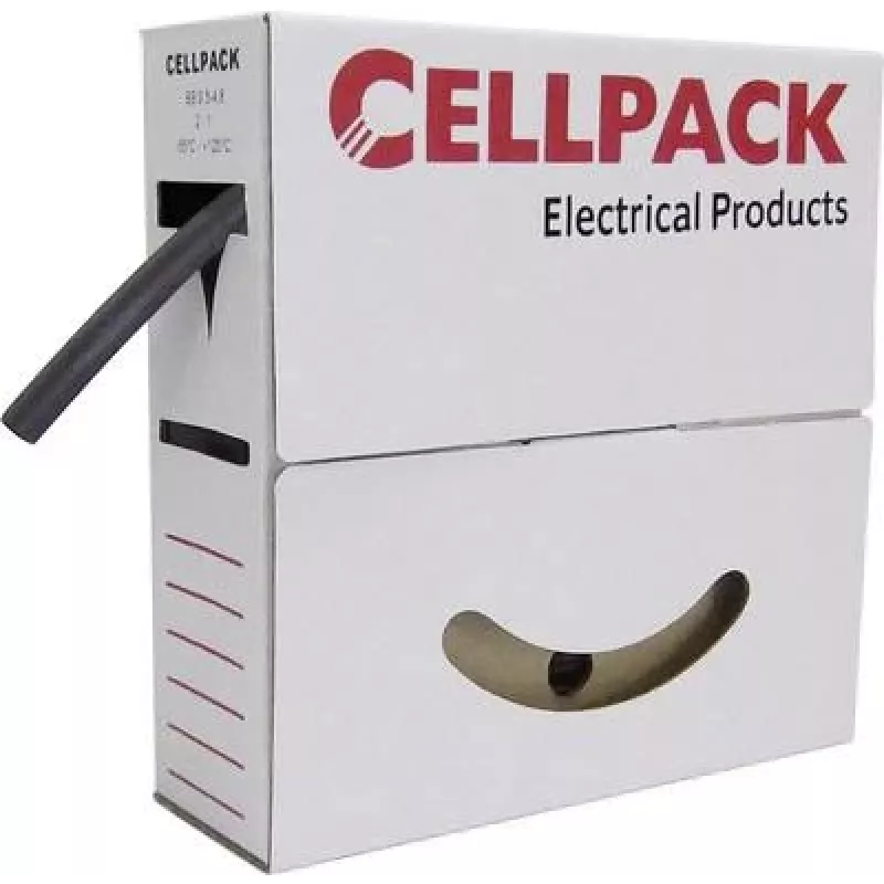 CellPack 144438 Termiski sarūkoša caurule bez līmes Pelēka 6,40 mm Sarukuma attiecība:2:1 10 m (144438)