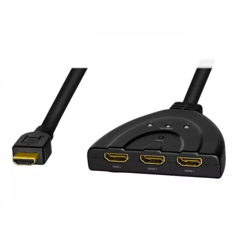 LogiLink - Video/Audio dalītājs/pārslēdzējs - 3 x HDMI - galddatoriem