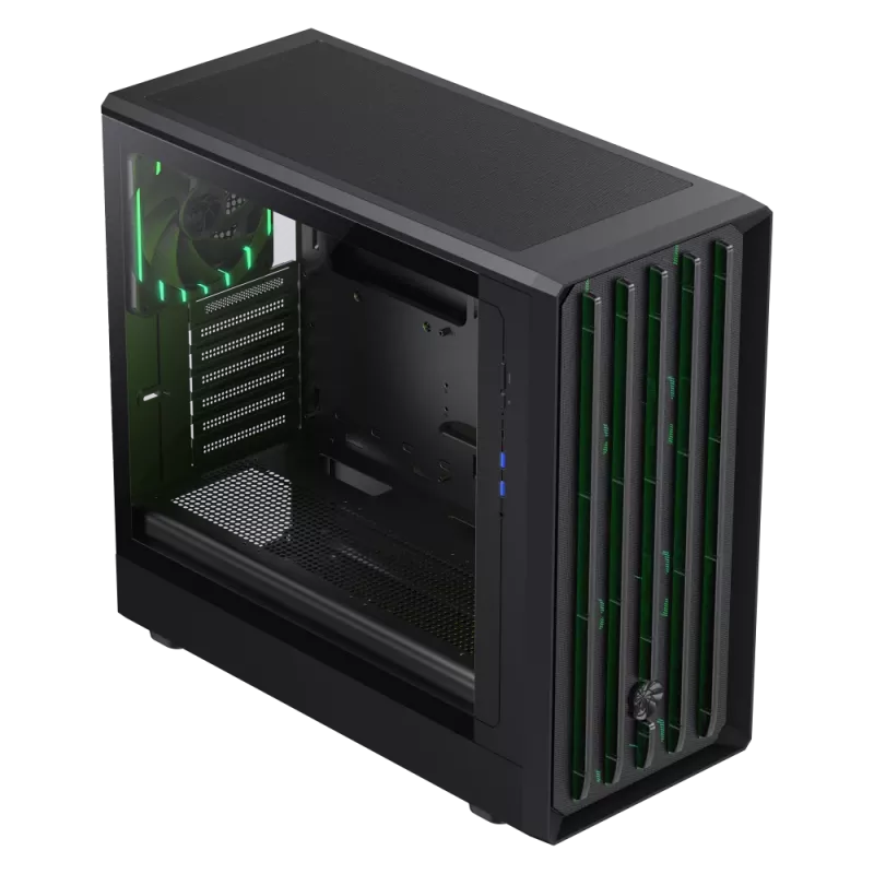 Gamemax korpuss | CLAW 460 BK | Melns | Mid-Tower | Barošanas bloks nav iekļauts