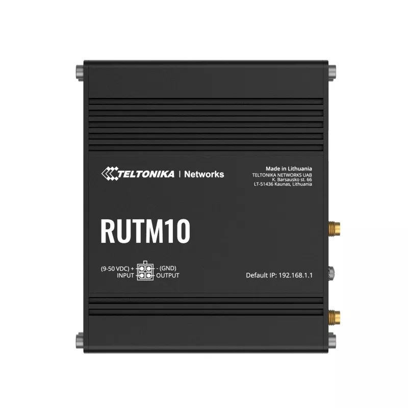 Teltonika RUTM10 bezvadu maršrutētājs Gigabit Ethernet Divu joslu (2.4 GHz / 5 GHz) Melns
