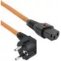 ACT strāvas vads CEE 7/7 vīrišķais (leņķveida) - C13 IEC Lock oranžs 2 m, EL247S