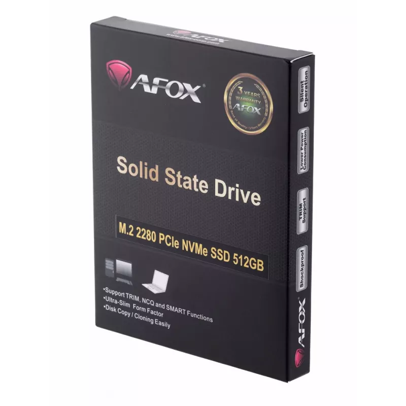 SSD M.2 AFOX ME300-512GN 512 GB PCIe NVMe TLC, lasīšana 2000 MB/s, rakstīšana 1600 MB/s