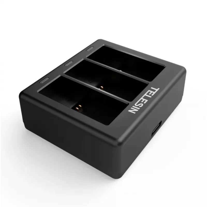3 slotu lādētājs Telesin GoPro Hero 12 / Hero 11 / Hero 10 / Hero 9
