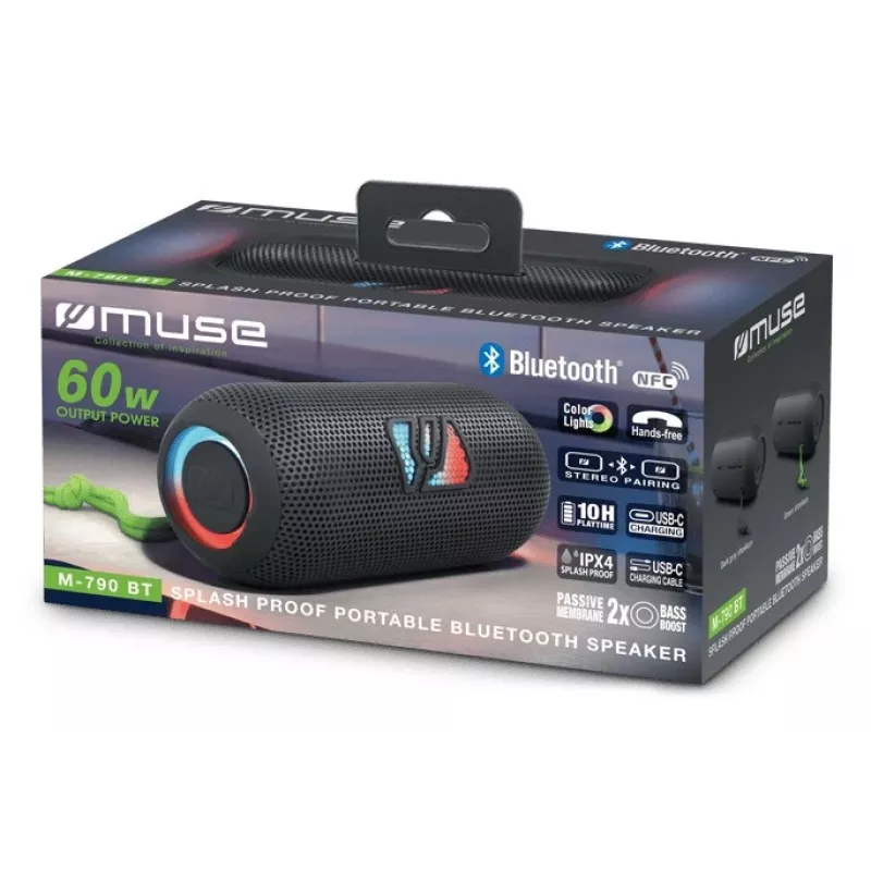Muse M-790 BT portatīvais/ballīšu skaļrunis Melns 60 W