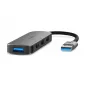 Nedis USB centrmezgls USB-A spraudnis - 4x USB A, 4 portu pieslēgvieta(s), USB 2.0 / USB 3.2 Gen 1, ar USB barošanu, 5 Gbps (CCGB61210GY01)