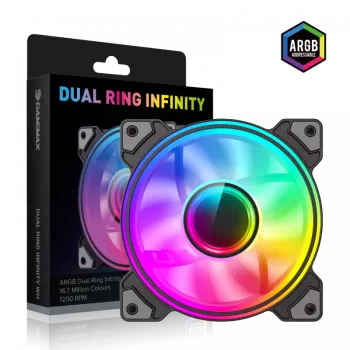 Gamemax | Datora ventilators | DUAL RING INFINITY | Melns