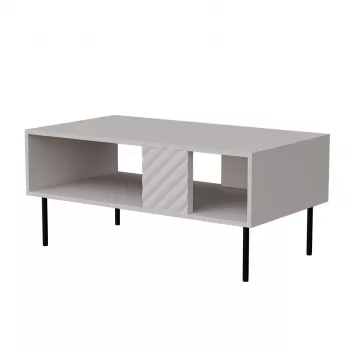 Kafijas galdiņš Cama LUCCA sols/galdiņš 100x55x46 kašmira, taisnstūrveida pelēka virsma