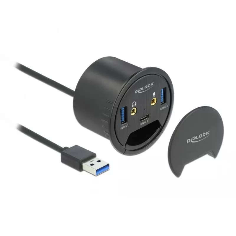 Galddatora iebūvējamais centrs USB DeLOCK 3 portu 62794
