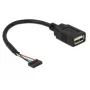 USB kabelis DeLOCK 84831 USB 2.0 0,15 m melns