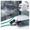 USB kabelis RealPower MagneticCharge2 1m Zaļš Ātrā uzlāde un datu pārsūtīšana
