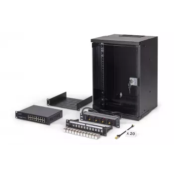 Sienas skapis Digitus DN-49103-SET 9U 315 x 300 mm Melns
