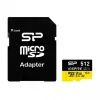 Atmiņas karte Silicon Power Inspire 512 GB MicroSDXC V30 UHS-I U3 A2 4K + adapteris (SP512GBSTXLA2V1NSP)