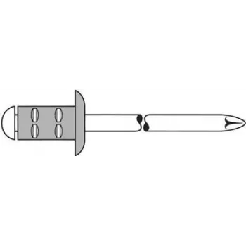 Aklā kniede GESIPA PG Al/A2 4×10 mm RAL9005 melna, 500 gab. iepakojumā
