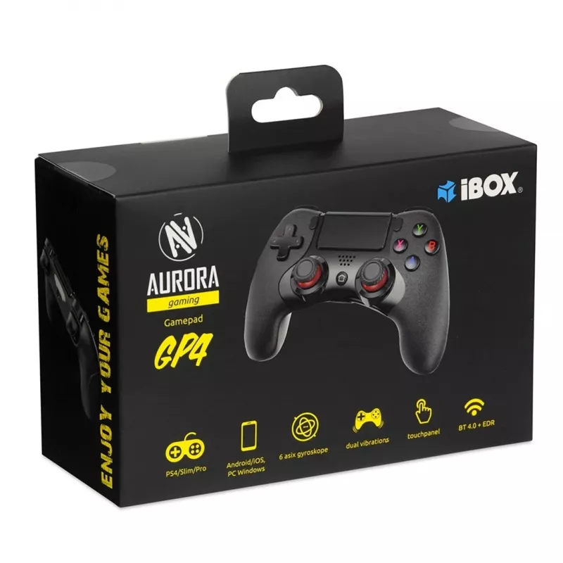 IBox IGP4 Gaming Peripheral Black Bluetooth Gamepad Analogue/Digital Android, PC, PlayStation 4, iOS