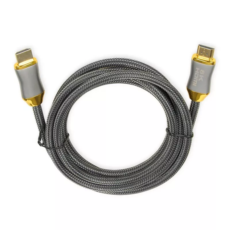 HDMI kabelis IBOX HD08 2 m, HDMI Type A tēviņš–tēviņš, HDMI 2.1, sudraba