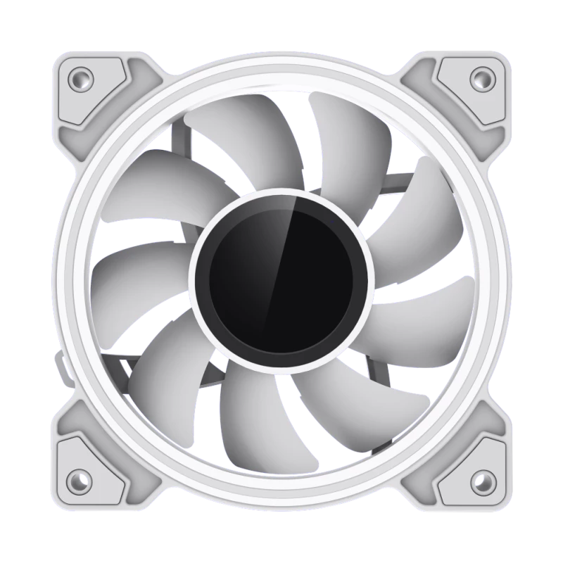 Gamemax | Datora ventilators | DUAL RING INFINITY | Balts