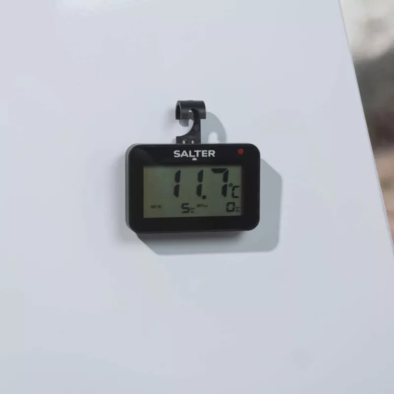 Digitālais ledusskapja termometrs Salter SA00574BFEU12 ar LCD, temperatūras diapazons no -20 līdz 50°C