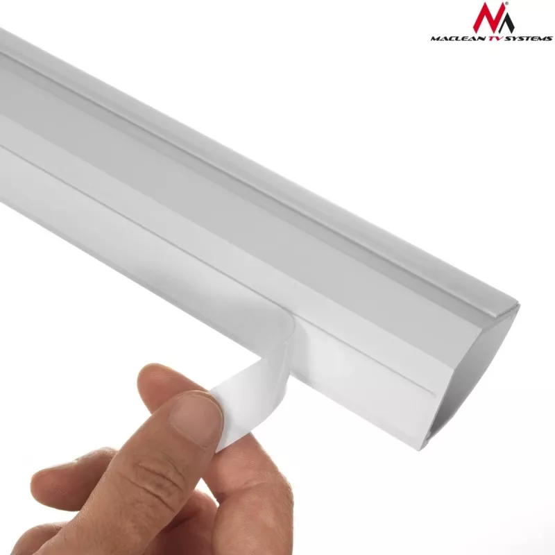 Kabeļu elastīgā caurule MACLEAN MCTV-575 grīdai, balta, 1,5 m, platums 43 mm, augstums 2,3–3,2 cm