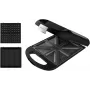 Cecotec sviestmaižu cepējs | Rock'nToast Family 3in1 | 1500 W | Plākšņu skaits 3 | Melns