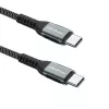 Qoltec kabelis USB 2.0 Type C uz Type C 100W Qc 3.0 Pd 1m Melns