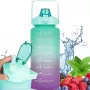 Extralink Motivējošā pudele, 2000 ml, zaļi violeta, BUT-190