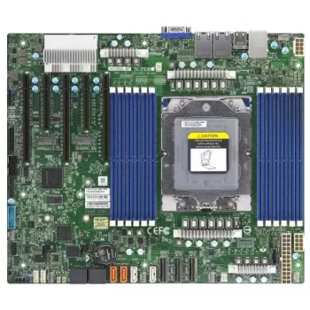 Supermicro - H13SSL-NT-B - mātesplate - ATX - AMD bez CPU - ligzda SP5 - USB 3.0 - 2 x 10 gigabitu LAN - iebūvēta grafika (nepieciešams CPU) 10 GB DIMM SATA 6 Gb/s grafika LAN USB 3