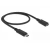 USB kabelis DeLOCK 85532 USB 3.2 Gen 1 0,5 m USB C Melns