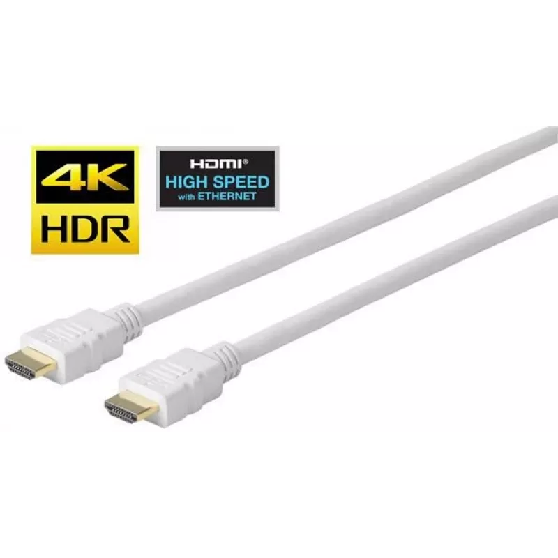 Vivolink Pro HDMI kabelis balts 10 m īpaši elastīgs