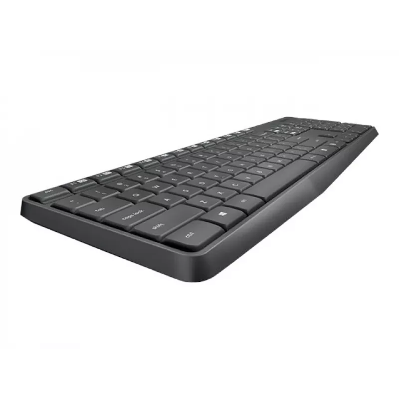 Logitech MK235 Izturīgs bezvadu tastatūras un peles komplekts pelēkā krāsā