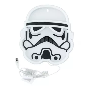 Pie sienas stiprināms LED neona gaismeklis Paladone Stormtrooper modelis PP14595SWVN, dekoratīvs Zvaigžņu karu apgaismojums