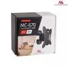 Staba stiprinājuma kronšteins MACLEAN MC-670 — regulējams, iztur līdz 20 kg, VESA 100x100, 13–27 collu monitoriem, melns