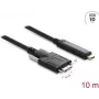 Kabelis DELOCK 83632 — USB 2.0, USB-C uz Micro-USB B, 10 m, Melns