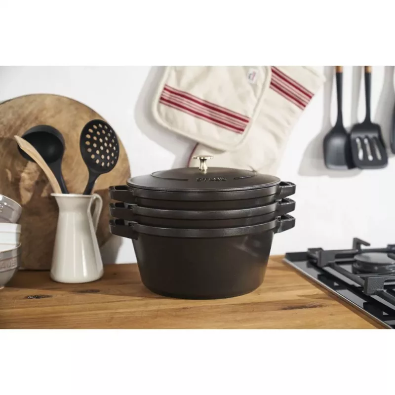Staub La Cocotte 4,2 L apaļš čuguna sautējuma trauks