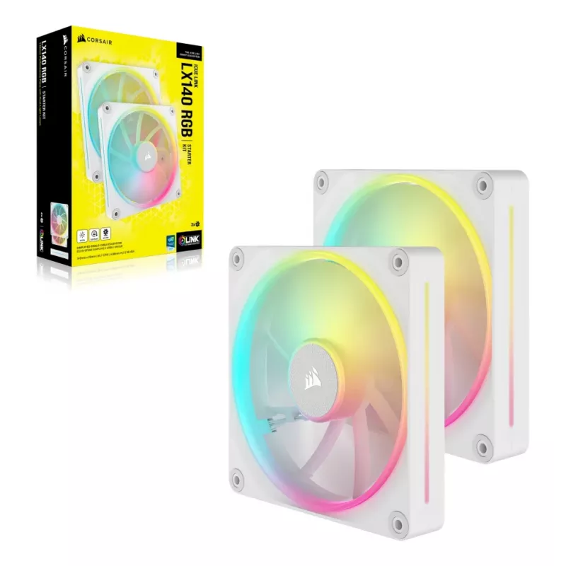 Ventilators Corsair CO-9051032-WW 14 cm 2 gab. 2000 RPM Balts