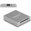 DeLOCK 91006 karšu lasītājs, pelēks, SD, USB Type-C, 10000 Mbit/s