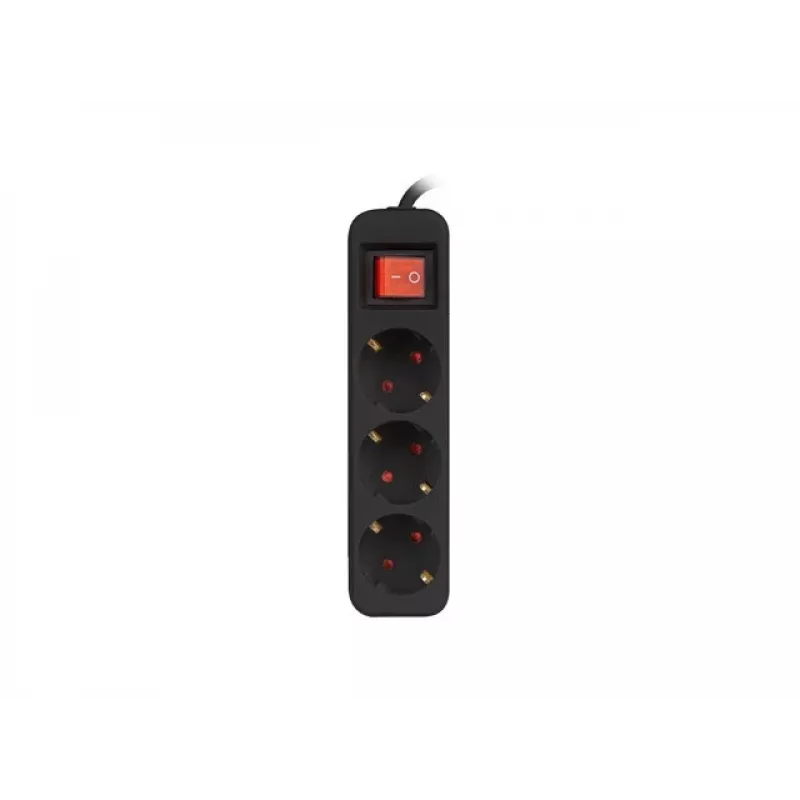 Strāvas pagarinātājs Lanberg PS1-03F-0150-BK 1.5m 3 maiņstrāvas rozetes Iekštelpām Melns