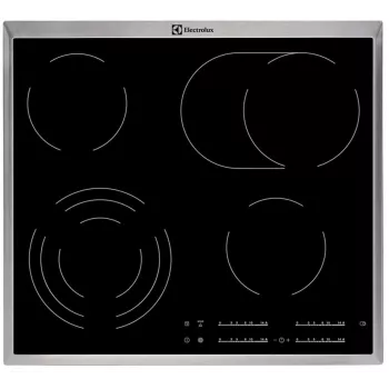 Electrolux EHF46547XK Melns Built-in Ceramic Hob, 4 zones, touch control