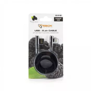 Sbox USB-8P-90B USB 8 kontaktu kabelis melns