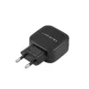 Maiņstrāvas iekštelpu lādētājs QOLTEC 50186 viedtālruņiem un planšetdatoriem, 5 V 3,4 A, 17 W, 2× USB, melns