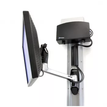 Ergotron LX HD sienas stiprinājuma šarnīrsavienojuma svira - Montāžas komplekts (šarnīrsavienojuma svira, rokturis) televizoram (noliekšana un pagriešana) - Alumīnijs - Ekrāna izmērs: līdz 106,7 cm (līdz 106,70 cm (42 inch)) - montāžas aparatūra