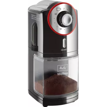 Melitta Molino 100 W melna, sarkana, nerūsējošais tērauds