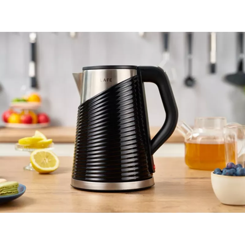 Elektriskā tējkanna LAFE 1,8L 2200W Elegant Melns
