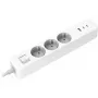 Strāvas sadalītājs Xiaomi BHR07UKEU — 3 maiņstrāvas rozetes F tips, 250 V, 1,4 m kabelis, balts