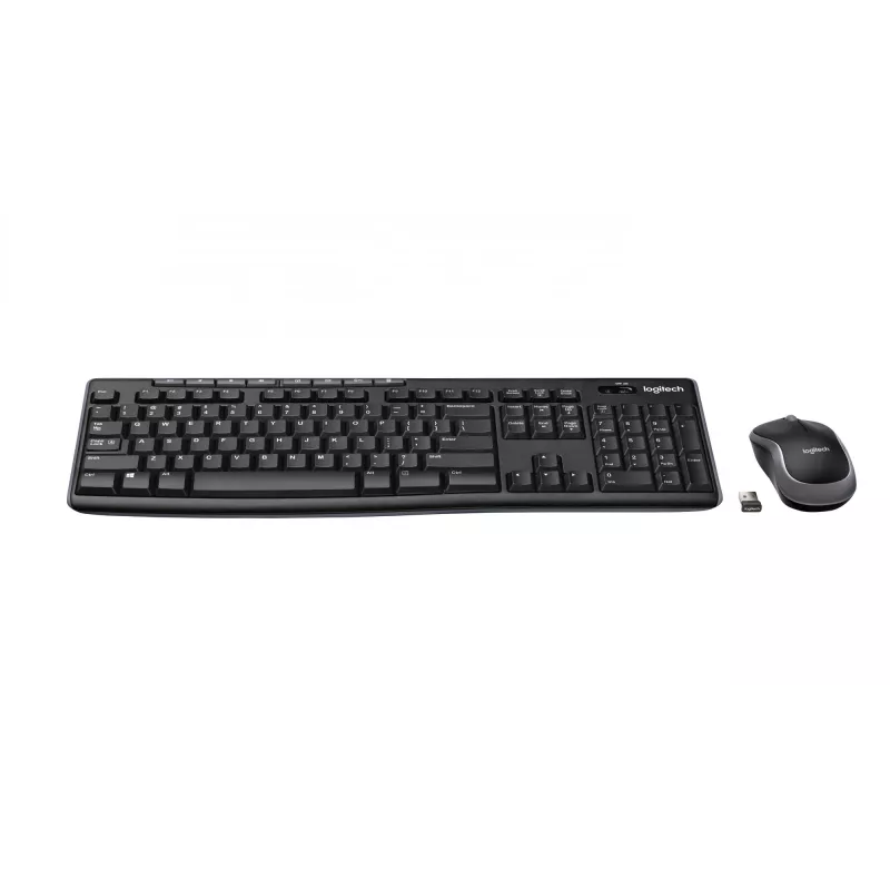 Logitech Wireless Combo MK270 - tastatūras un peles komplekts - bezvadu - 2,4 GHz - franču (920-004510)