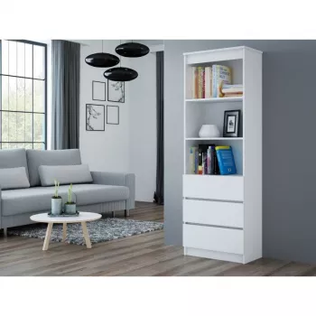 Topeshop RS-60 OLIMP BIEL biroja grāmatu skapis