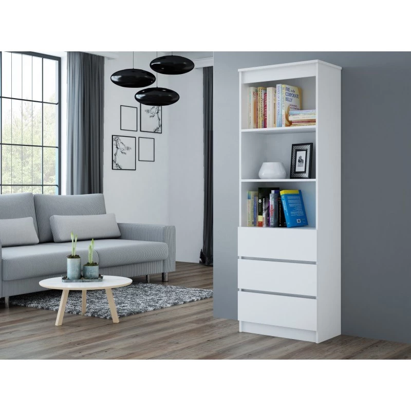 Topeshop RS-60 OLIMP BIEL biroja grāmatu skapis