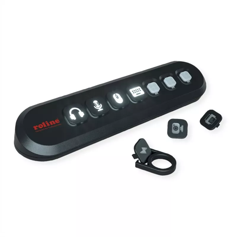 ROLINE USB 3.2 Gen 1 centrmezgls, 7 portu, nomaināmas pogas, A tipa savienojuma kabelis