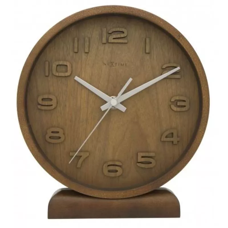 NeXtime klok 5192gs Wood Wood Small, 22x20 cm, sienas, koks, pelēks