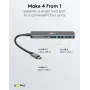 Goobay plāns 4 portu USB centrmezgls USB-C uz/USB-A 5 Gbit/s - -Plug USB 3.2> (79158)